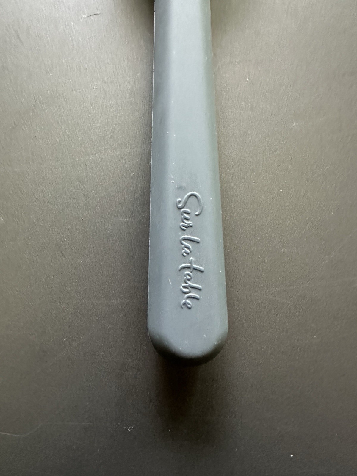 Sur La Table Silicone Blender Spatula Slim Blade Scraper Accessory Grey