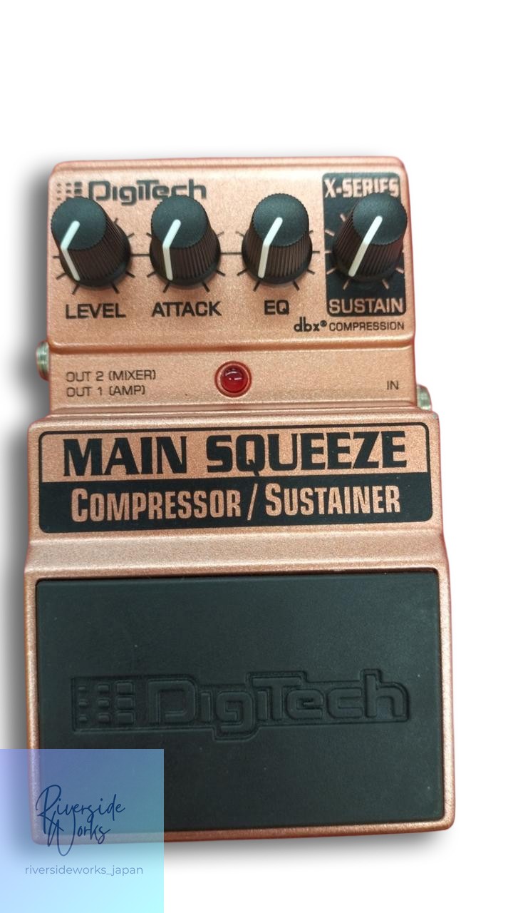 DIGITECH Main Squeeze Compressor Effect Pedal for Guitar