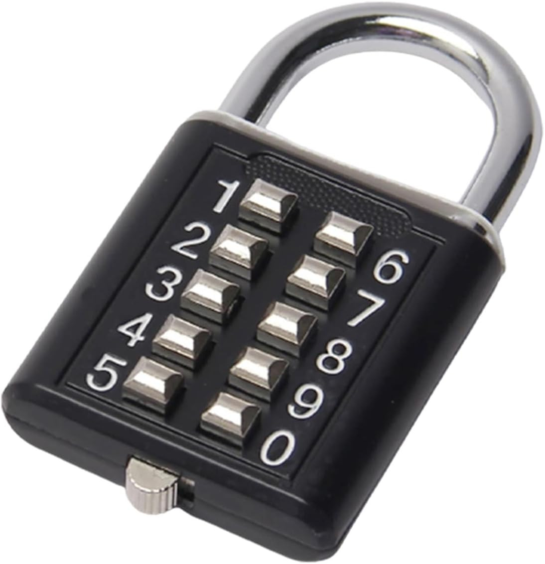 1Pcs 10-Digit Combination Padlock Push Button Lock for Locker Gym Case Drawer