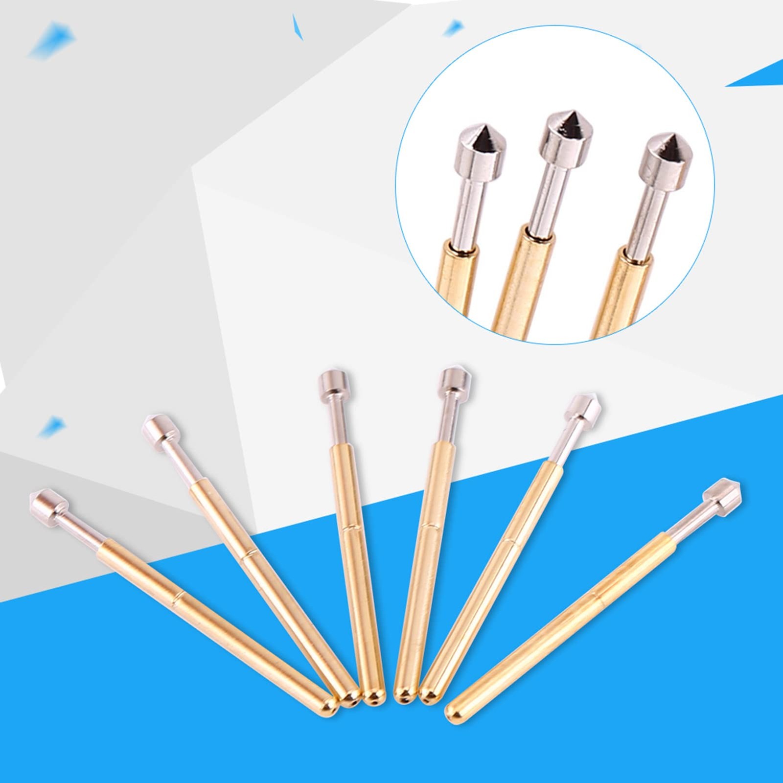 100 PCS Spring Test Probe P75E2 High Accuracy Round Pogo Pin PCB Contact
