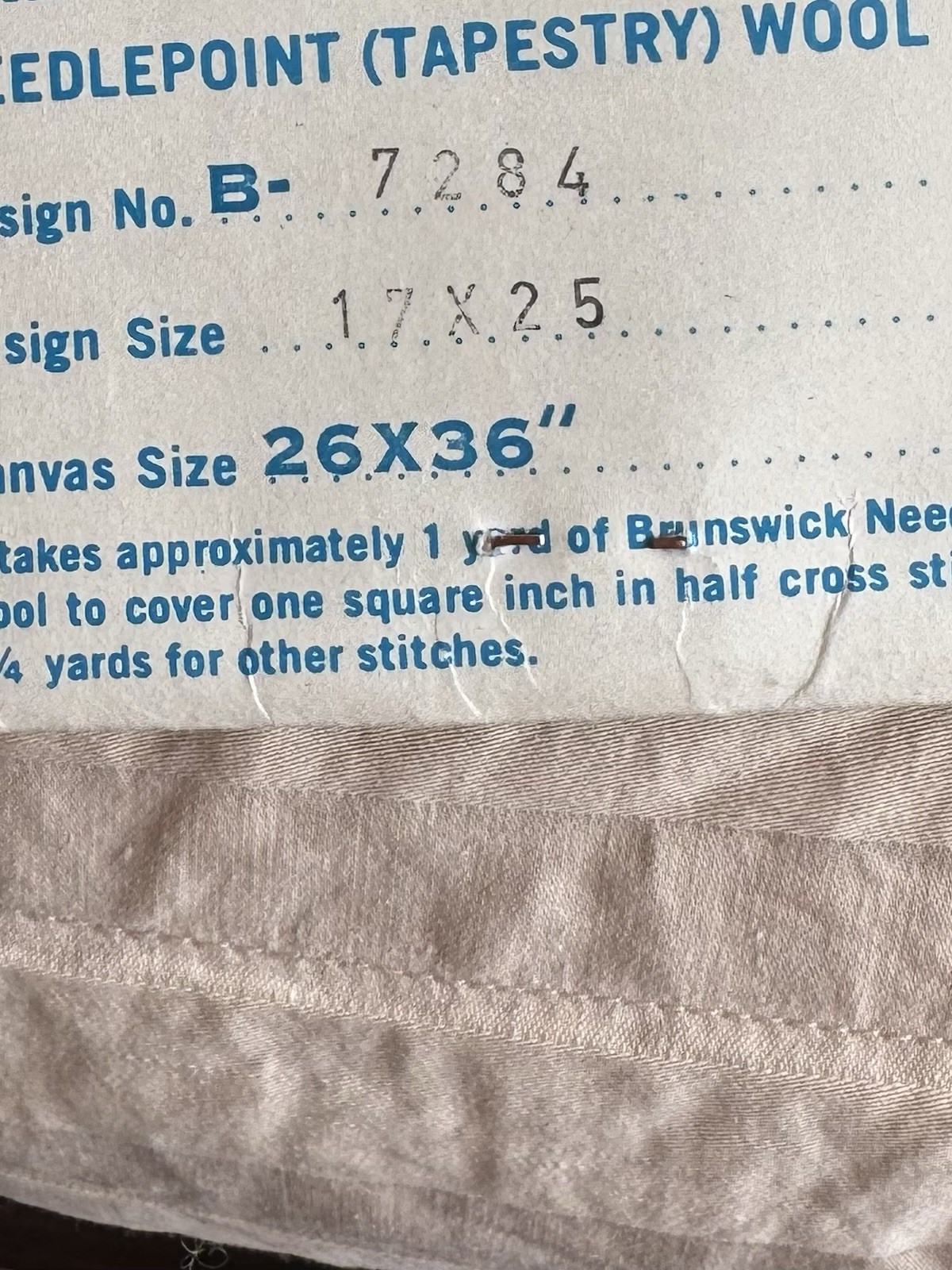 Brunswick Needlepoint tote bag canvas