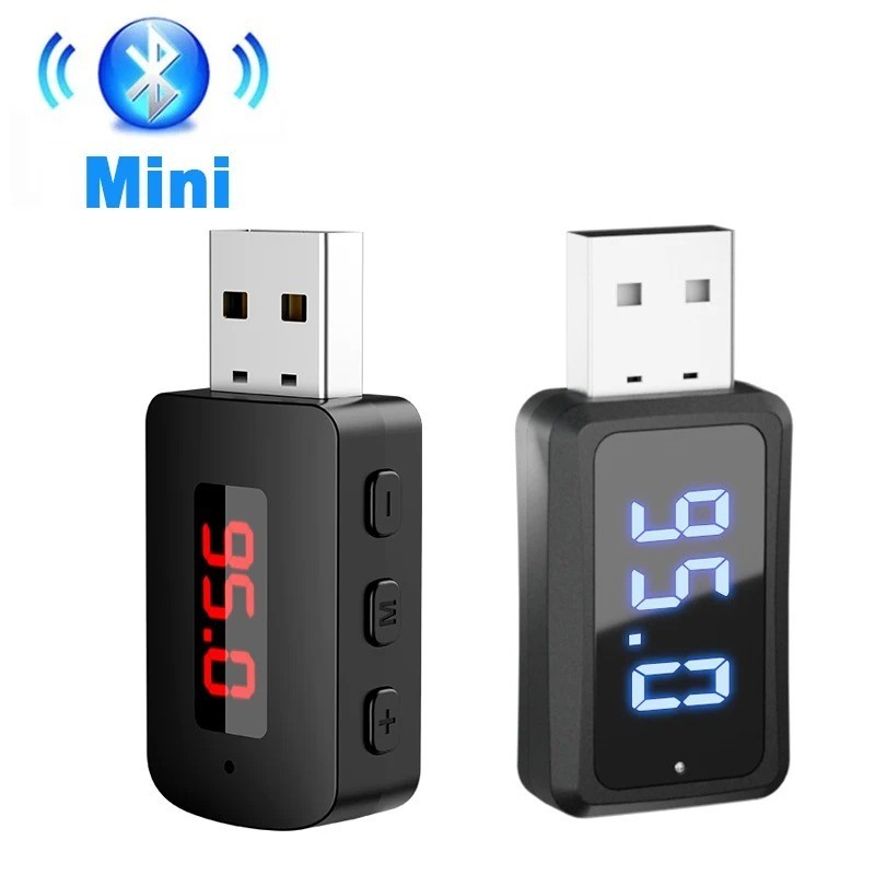Bluetooth 5.4 Car Transmitter Receiver Handsfree Call USB Mini Wireless Audio