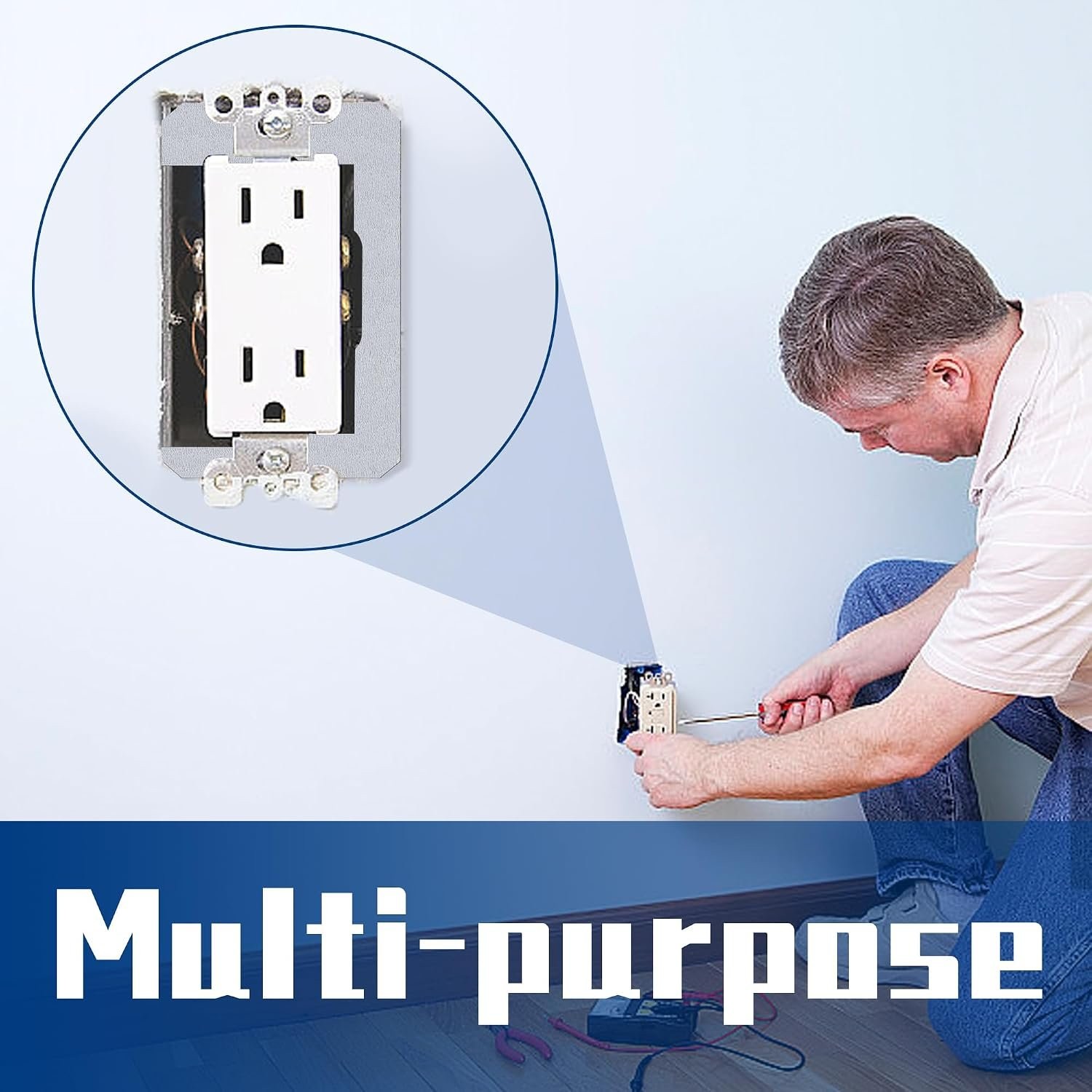Galvanized Metal Wall Plate Spacer for Secure Electrical Outlet Installation