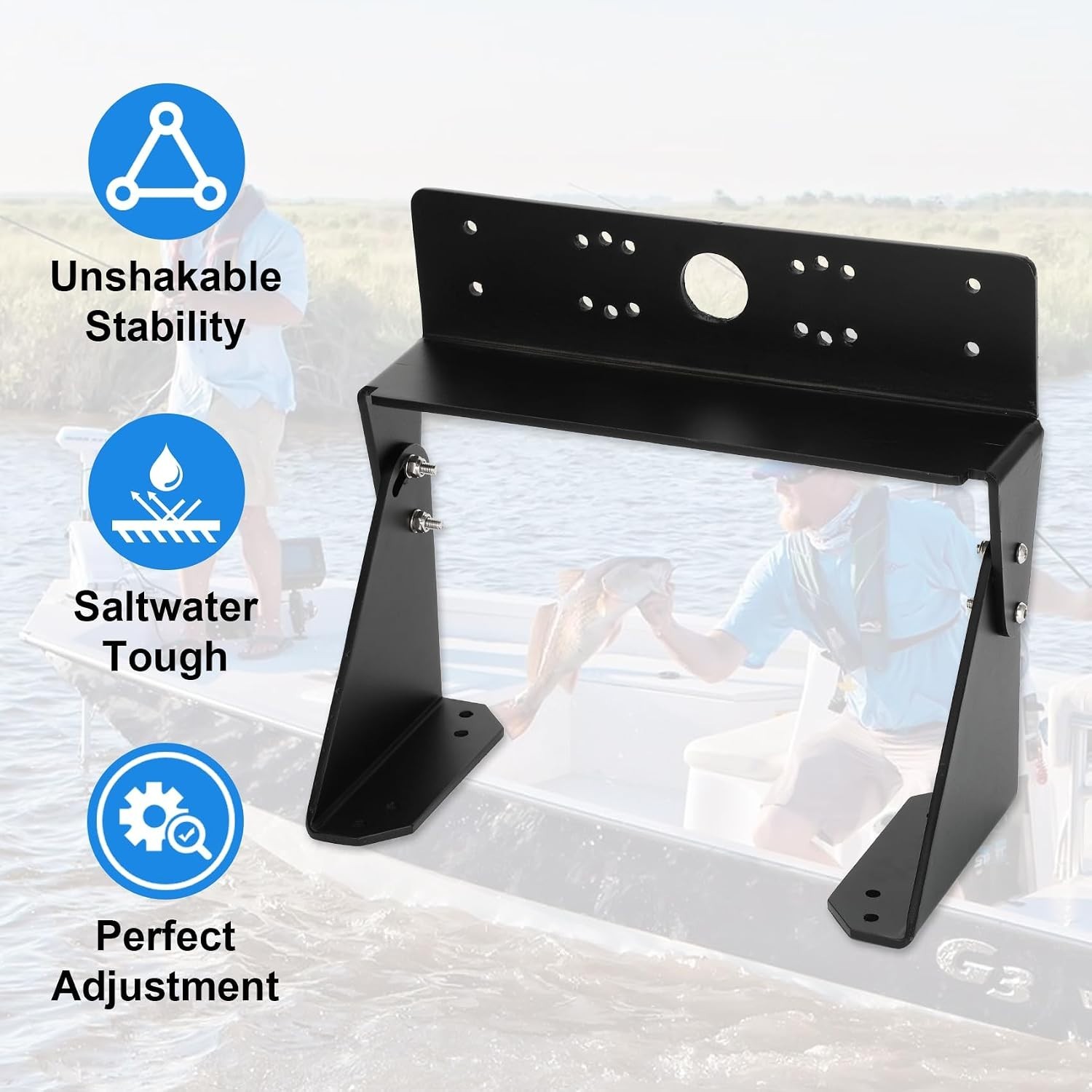 Corrosion-Resistant Dual Graph Mount for Marine Electronics - Adjustable Viewing