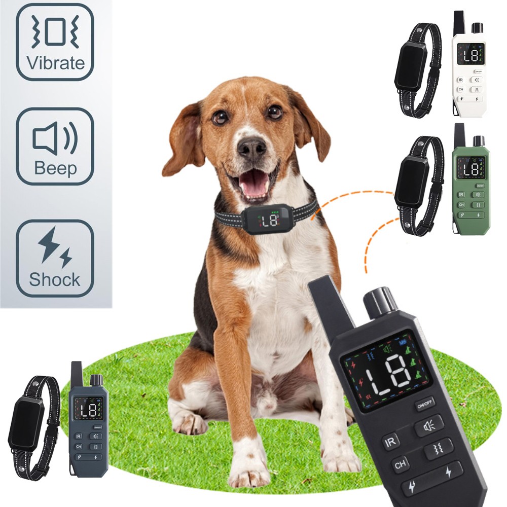 Dog Shock Training Collar Rechargeable Remote Control for 10-110lbs All Breeds