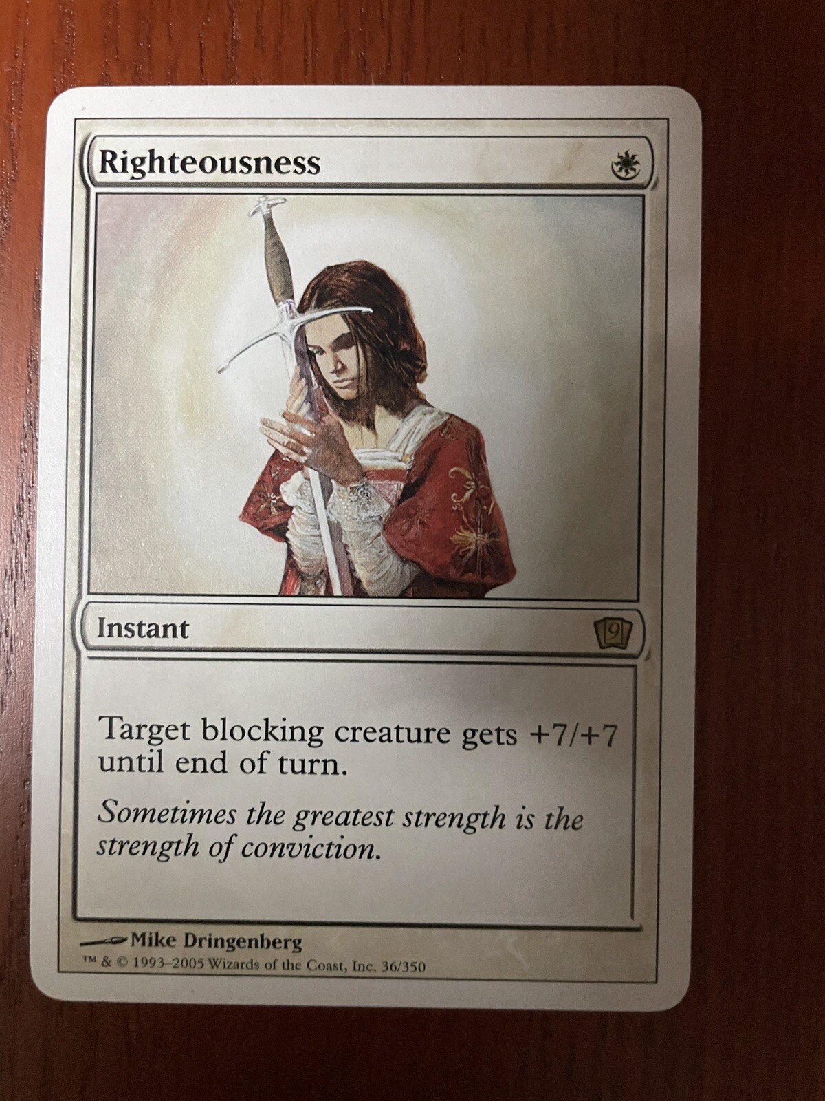 MTG Righteousness SINGLE USED EXCELLENT CONDITION SEE PHOTOS