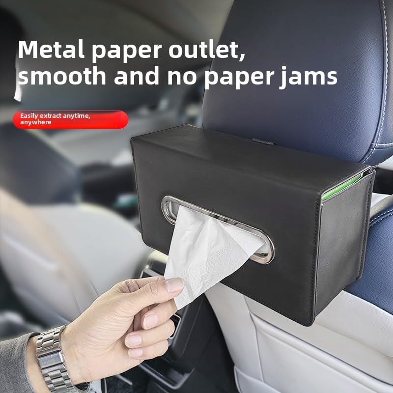 Backseat Tissue Holder Adjustable Car Organizer for Rectangular Tissue Boxes