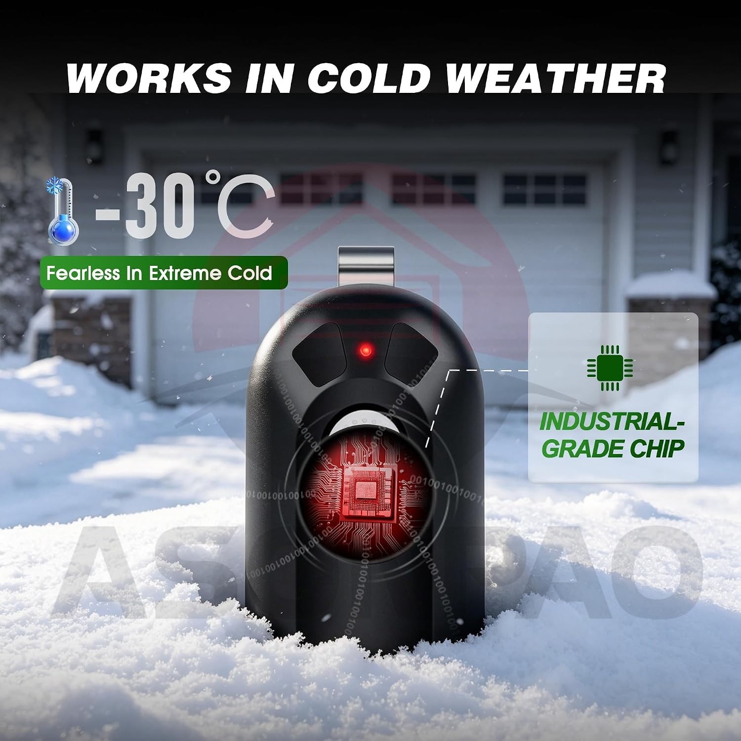 Lightweight 2-Pack Garage Door Remote with Rolling Code Security - Genie & More