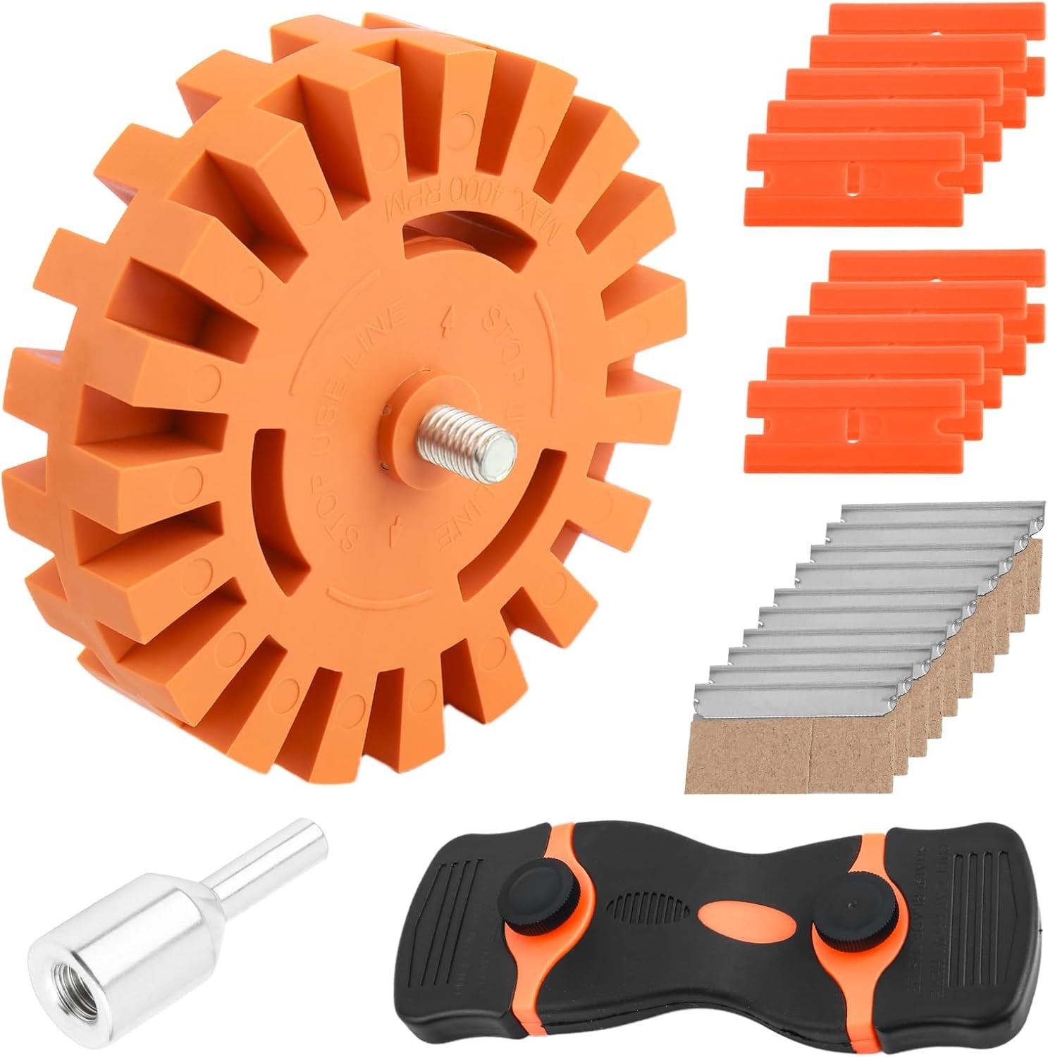 Eraser Wheel for Drill Sticker Remover Kit with Scraper,Upgraded Decal Remover W