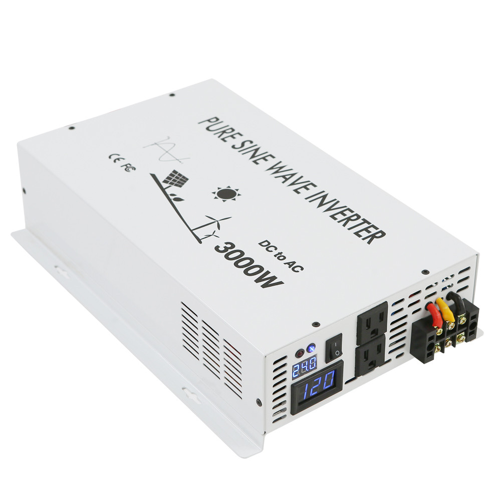 12V to 120V 3000Watt Pure Sine Wave Inverter Power Converter Truck Solar Home RV