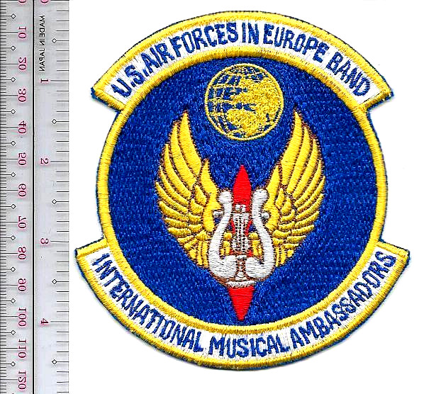 Military Band US Air Force Europe 686th US Air Forces Band Patch vel NO TARIFF