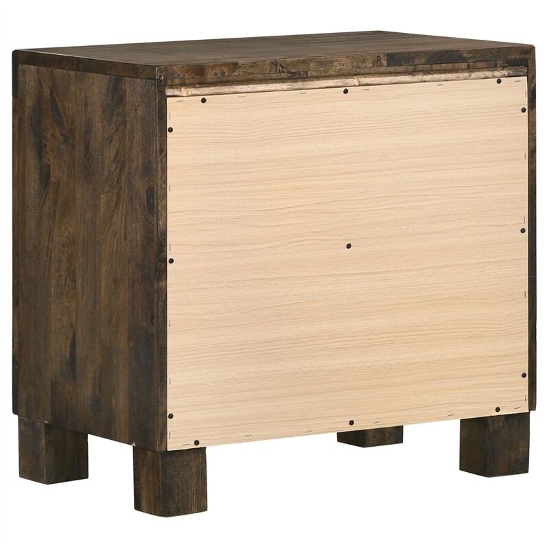Coaster Woodmont 2-drawer Farmhouse Wood Nightstand Rustic Golden Brown