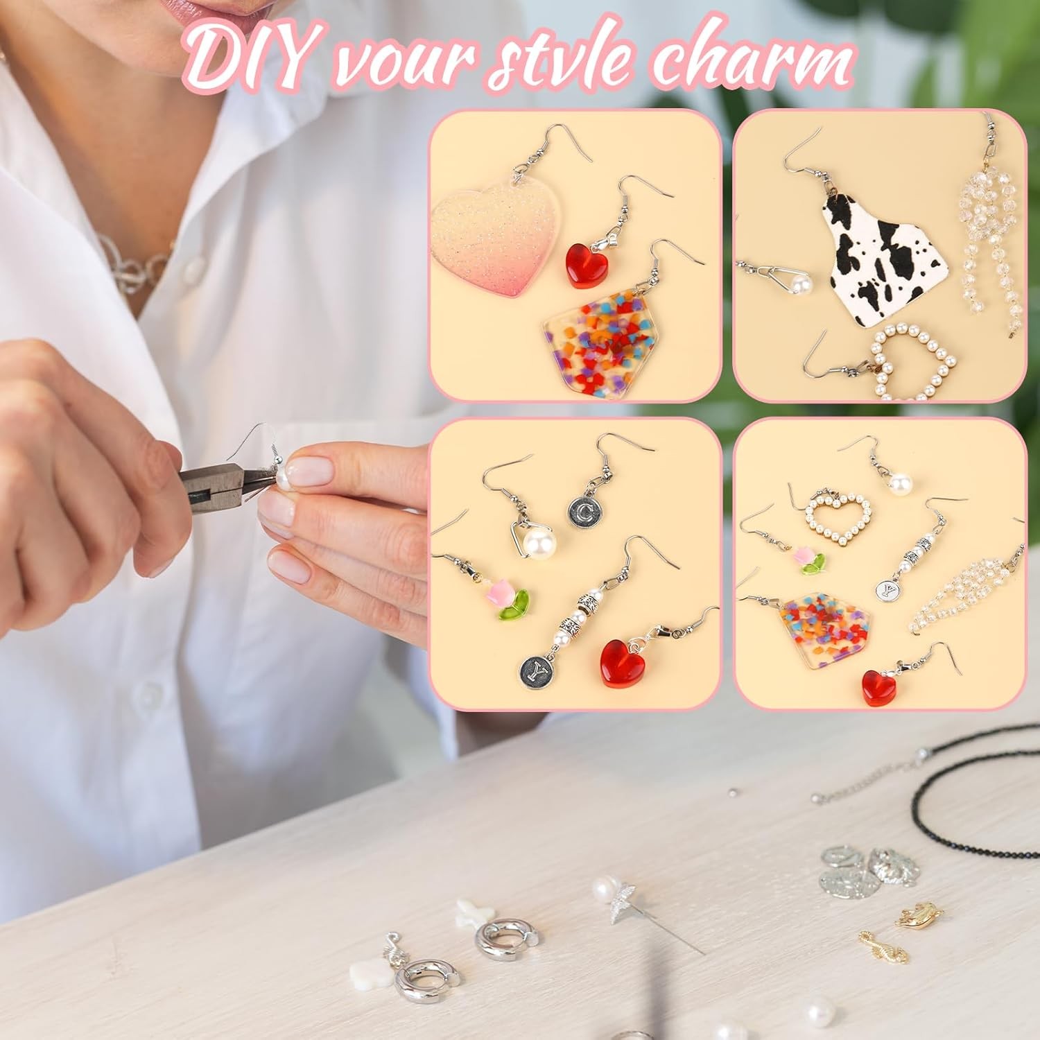 100Pcs Stainless Steel Earring Hooks with Silicone Backs & Polishing Cloth Set