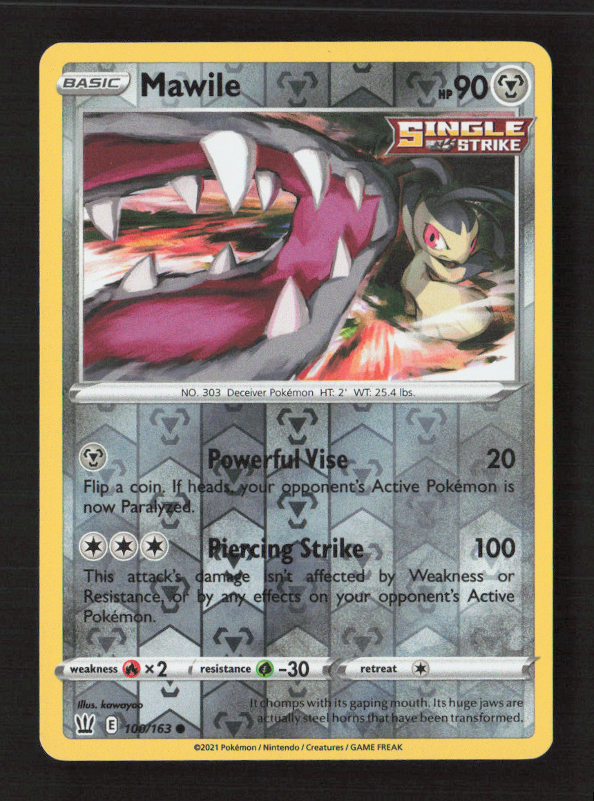 Mawile Common Reverse Holo SWSH05: Battle Styles 100/163 LP Pokémon TCG