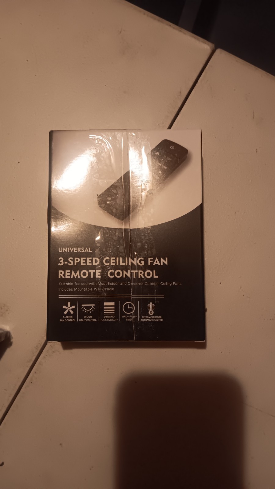 Universal Ceiling Fan Remote Control 3-Speed w/ Receiver NEW