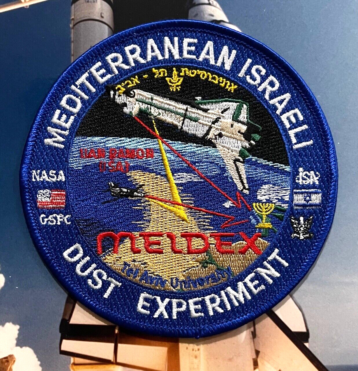 NASA GSFC MEDITERRANEAN ISRAELI MELDEX ILAN RAMON STS-107 ASTRONAUT PATCH