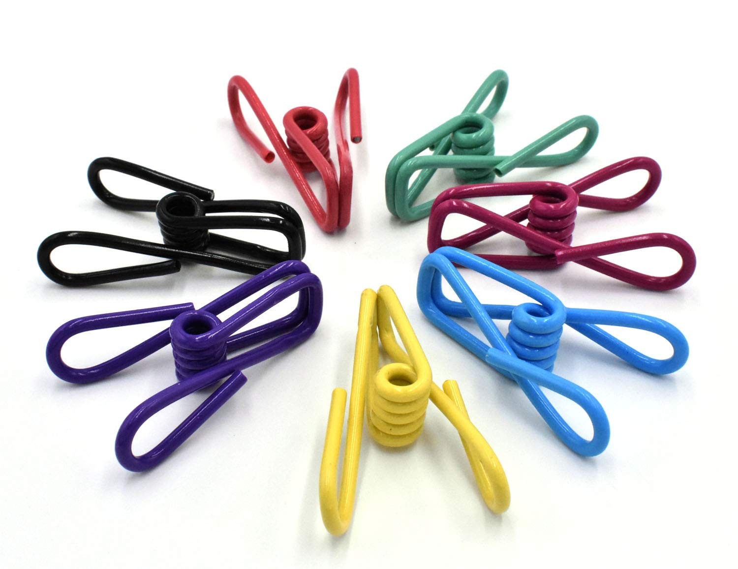 30pcs Pack Metal Clothespins Clips - Multi-Purpose Colored Utility Steel Wire...