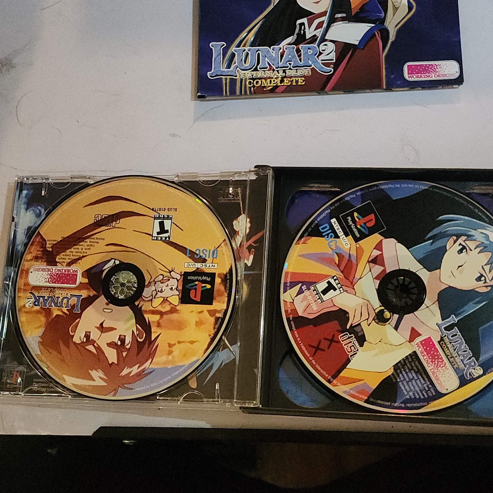 Working Designs Lunar 2 Eternal Blue Complete PlayStation 1 Missing Standees