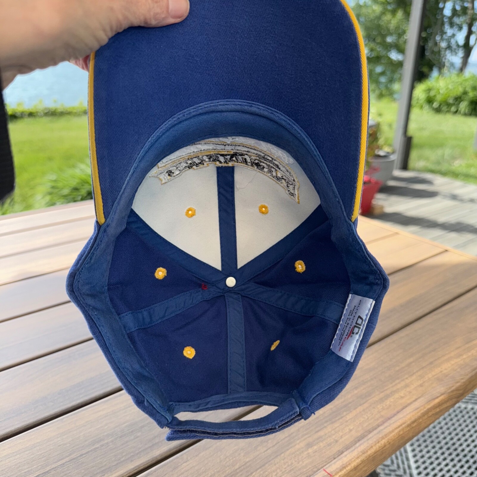 Brickyard 400 @ Indianapolis Motor Speedway Royal Blue Yellow Hat Cap Hook Loop