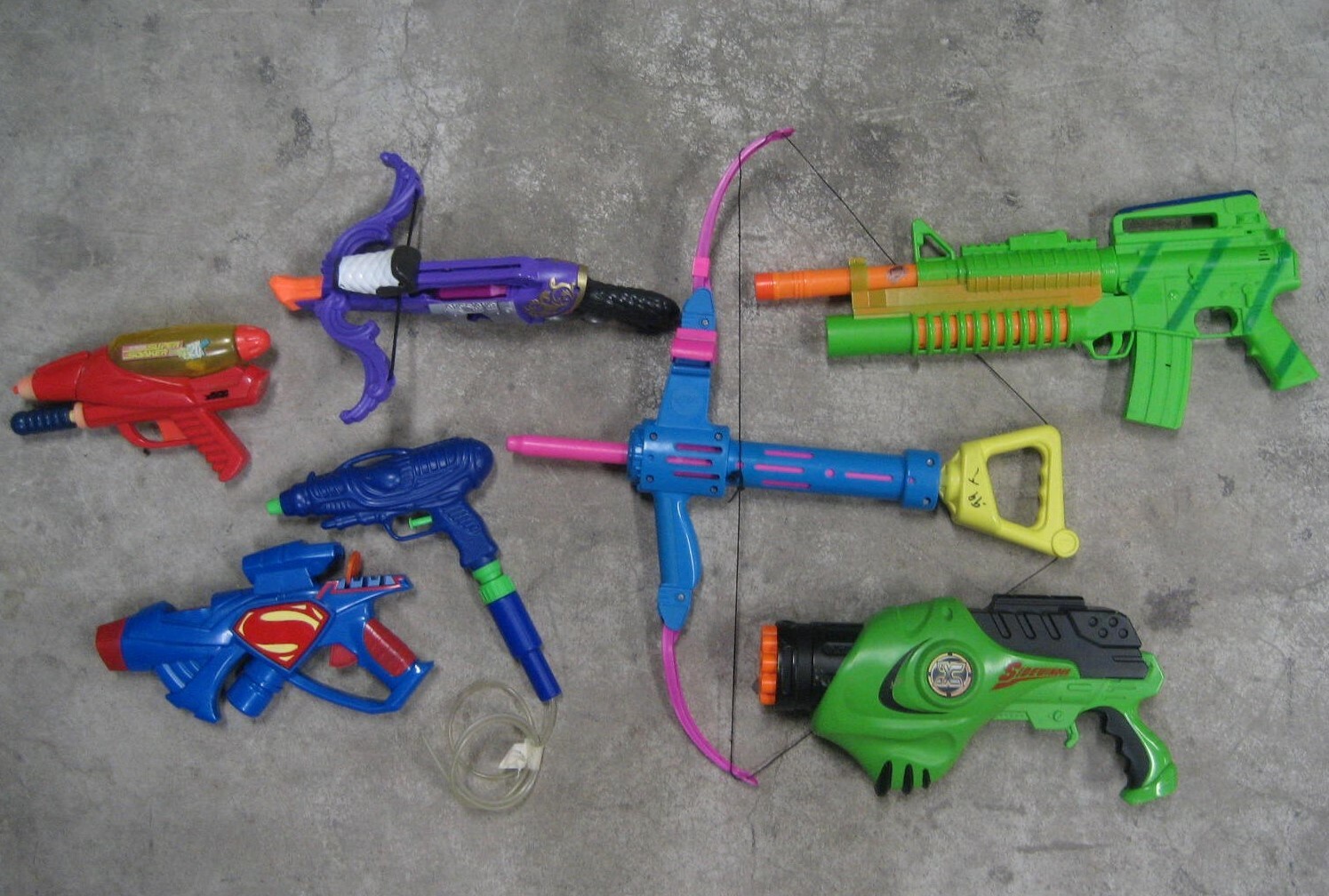 Nerf, Super Soaker, Other Toy Guns BROKEN LOT of 7