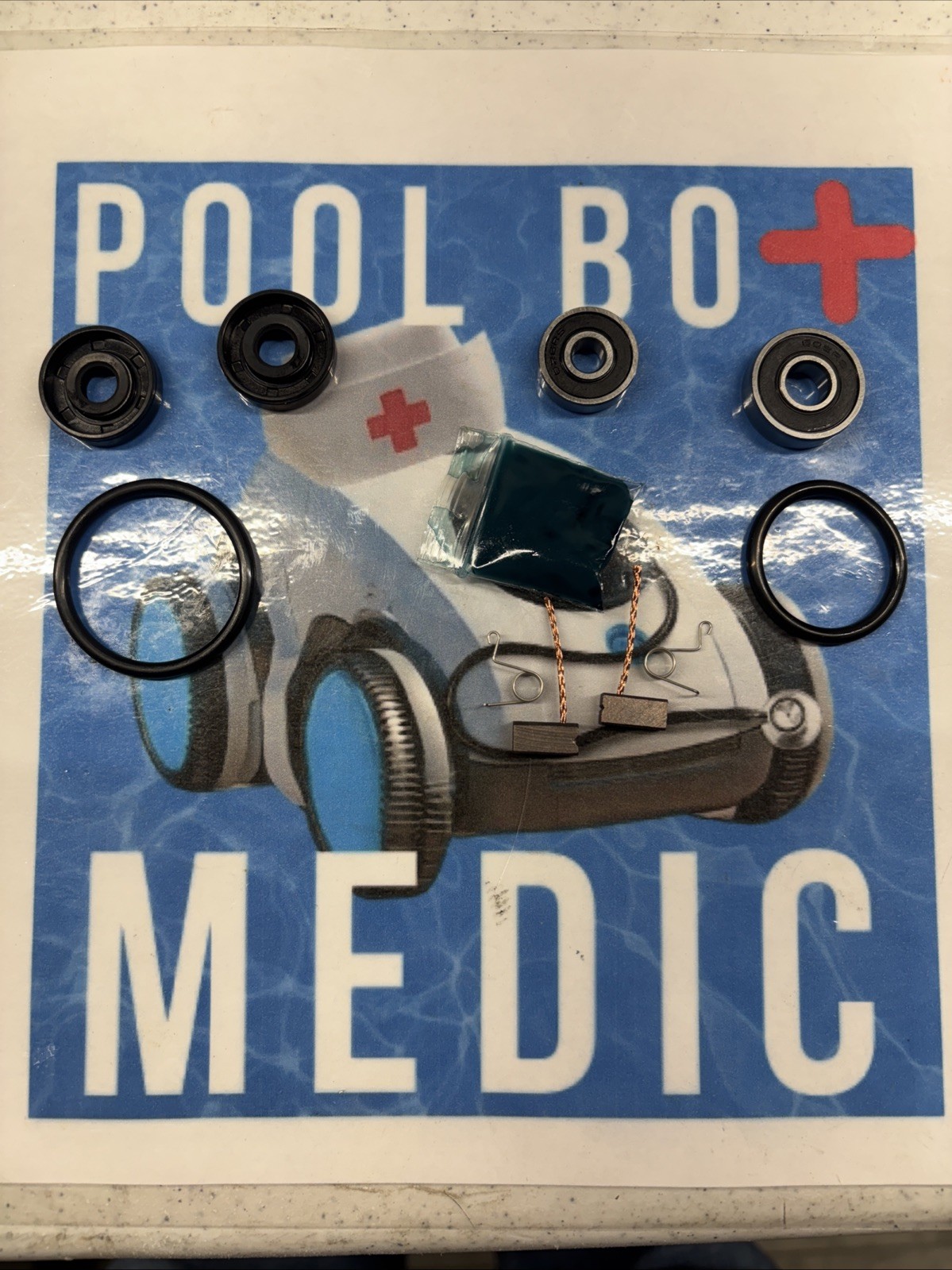PRO REBUILD KIT DOLPHIN POOL ROBOT IMPELLER MOTOR 52zy24-50-29 5500033 Brushes