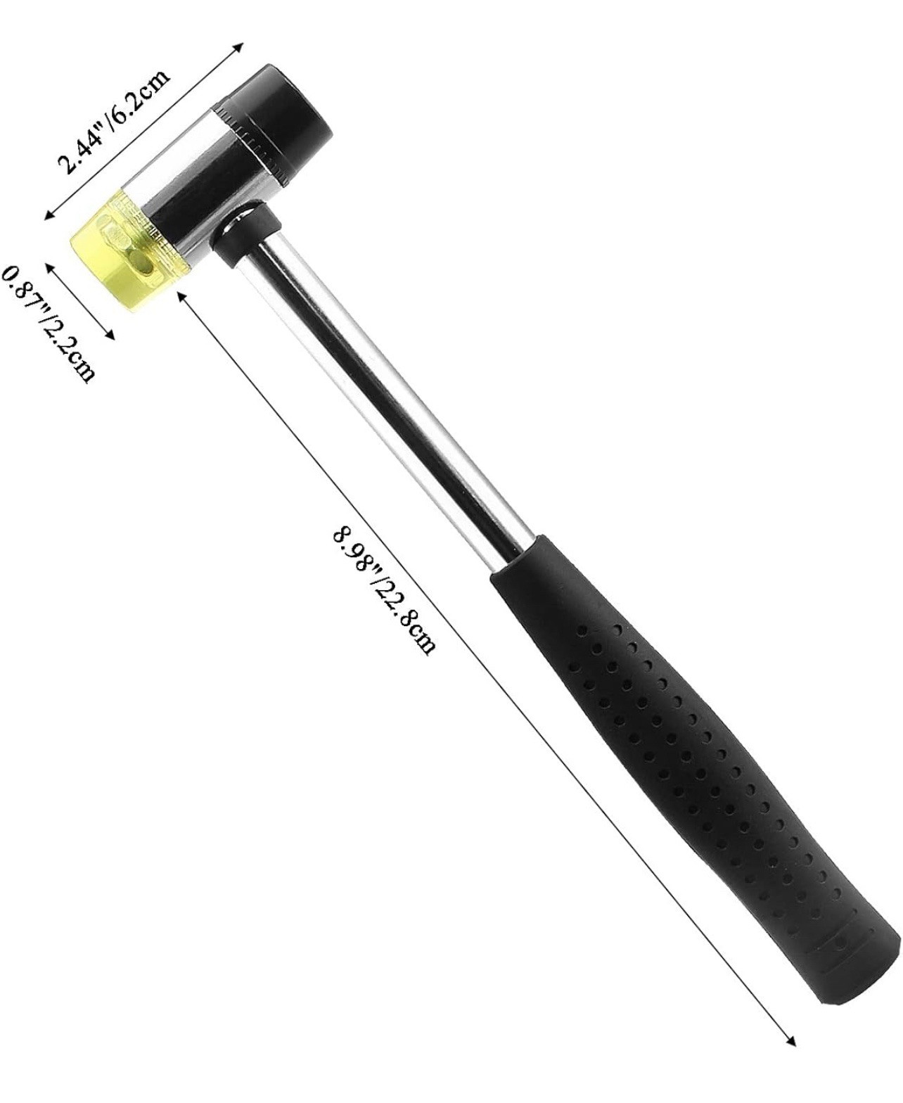 25mm Dual Head Soft Rubber Mallet Hammer Multi-use Rubber Hammer 3-pcs