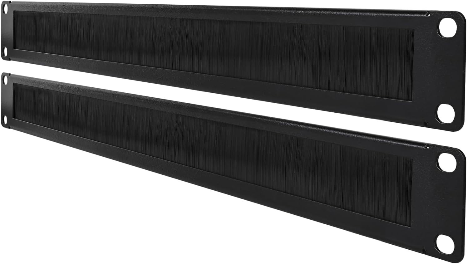 2 Pack-1U Brush Rack Mount Panel Spacer for Cable Entry for 19" Server Rack