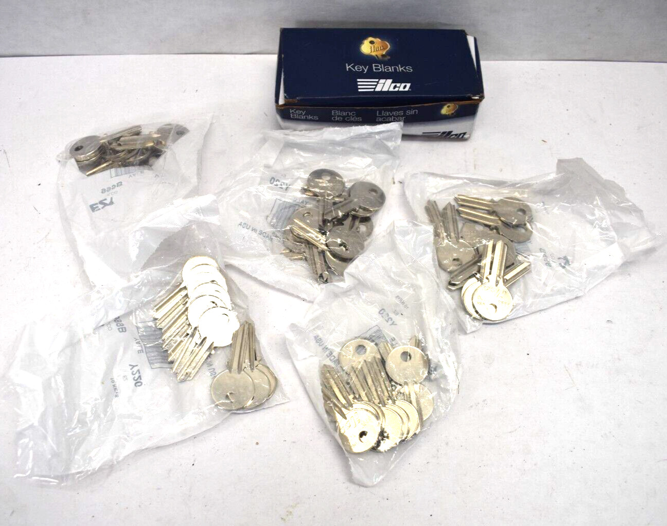 Lot of 50 Ilco Key Blanks Y220 999B Yale Abus 9E1R Y220 Genuine OEM Silver