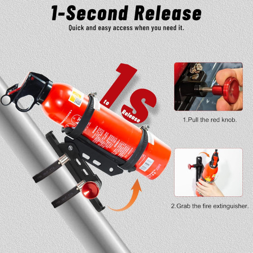 UTV Fire Extinguisher with Mount Kits- Quick Release Roll Bar Fire Extinguisher