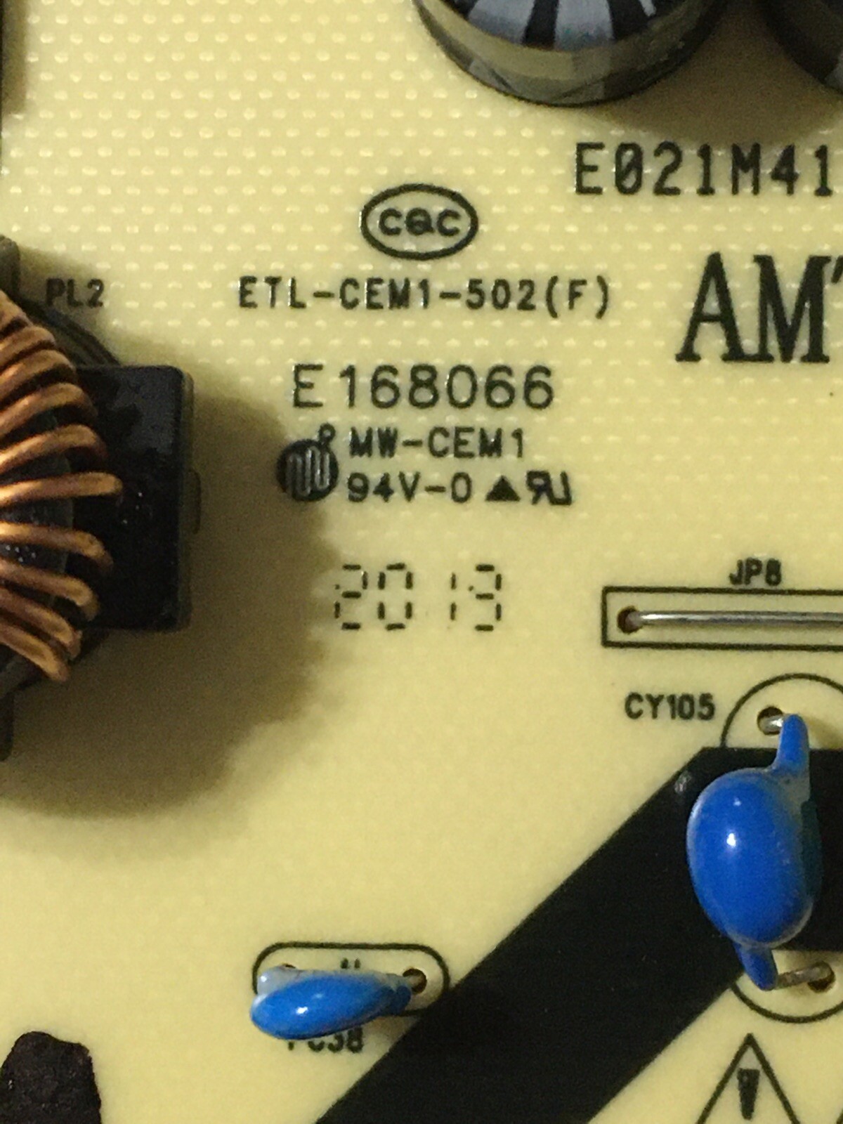 ONN 100012584 POWER SUPPLY BOARD TV3903-ZC02-01