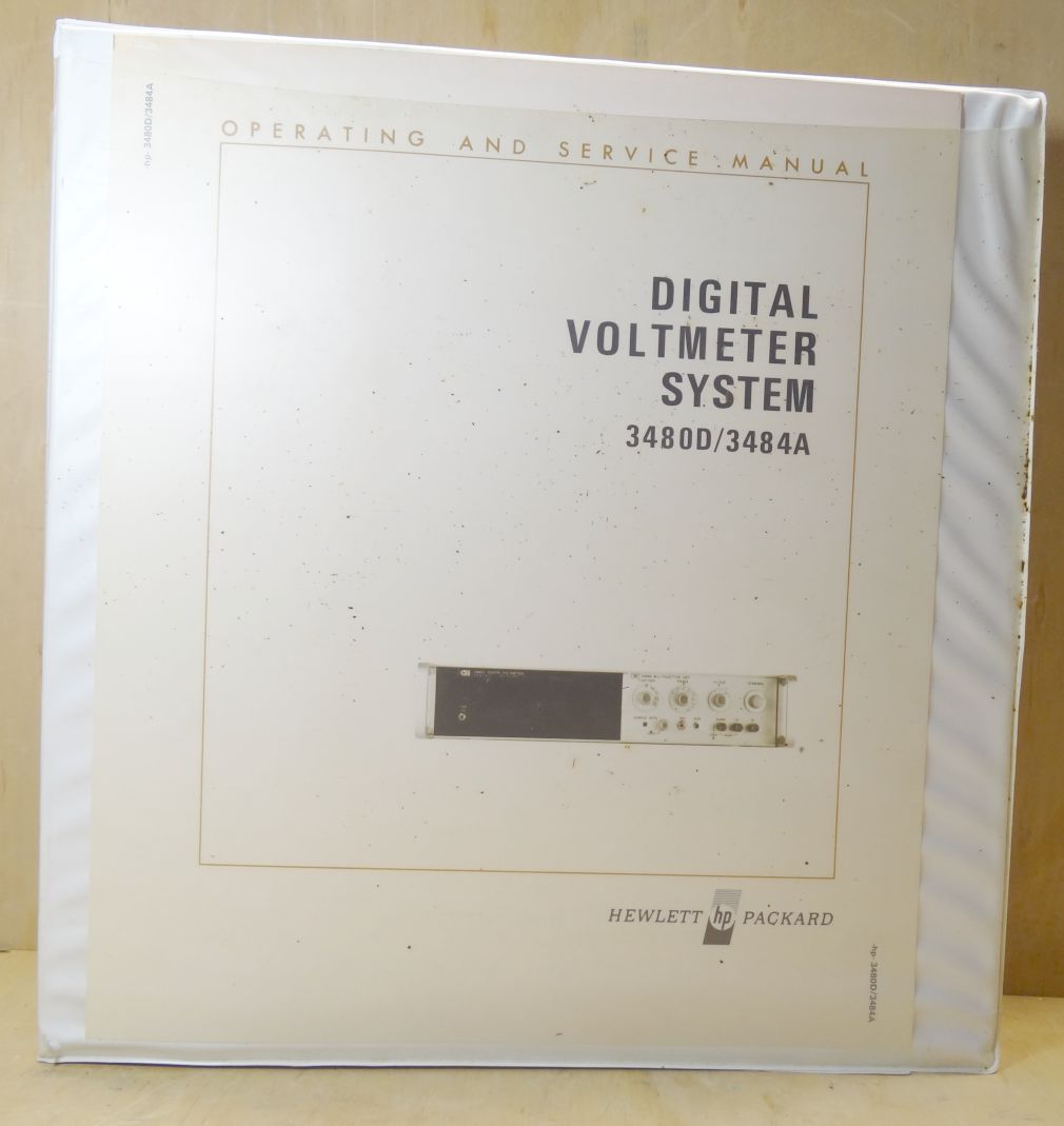 HP 3480D 3484A DIGITAL VOLTMETER OPERATING AND SERVICE MANUAL