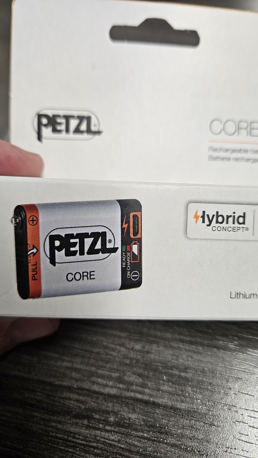 Petzl Core MICRO-USB Rechargeable Headlamp Lithium Hydrid Battery System E99ACA
