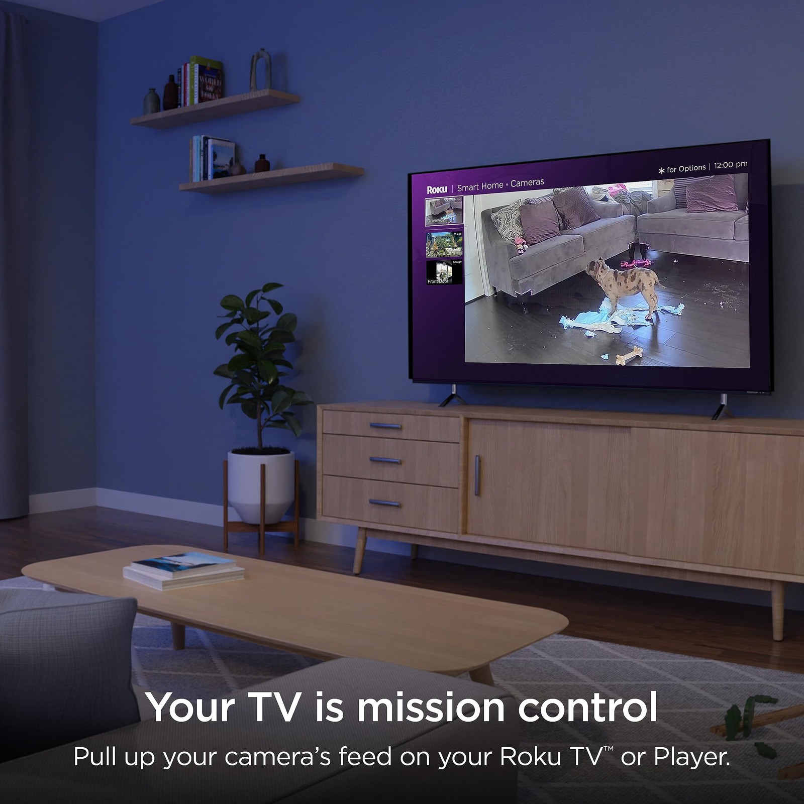 Roku CS1000R Wired Indoor Security Camera with Motion Detection Smart Home