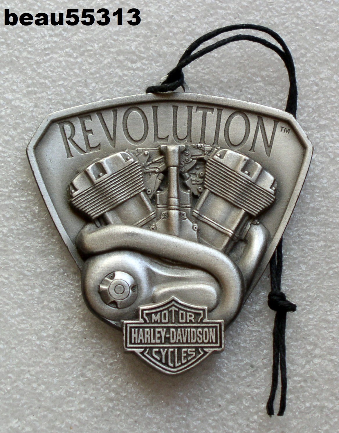 ⭐2001 HARLEY DAVIDSON "REVOLUTION ENGINE" GREETINGS CHRISTMAS ORNAMENT MEDALLION