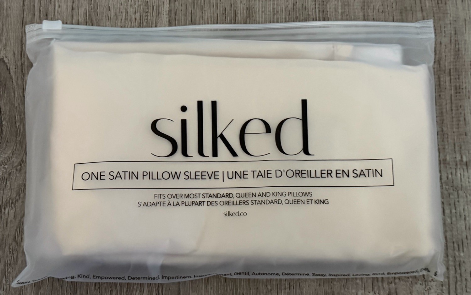 Silked Satin Single Pillow Sleeve Color beige Fits Most Standard Pillows New