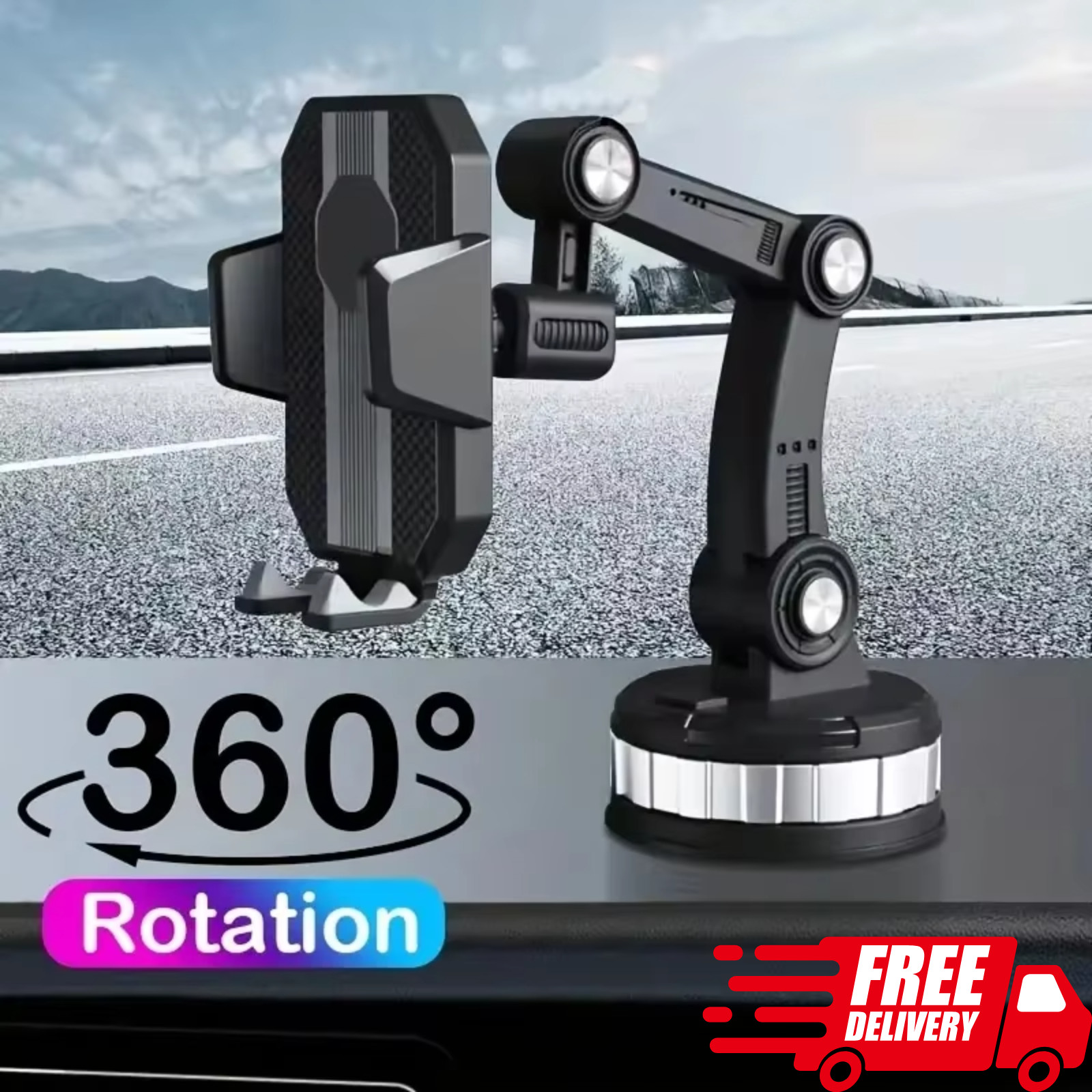 Car Truck Mount Phone Holder Stand Dashboard/Windshield For Cell Phone Universal