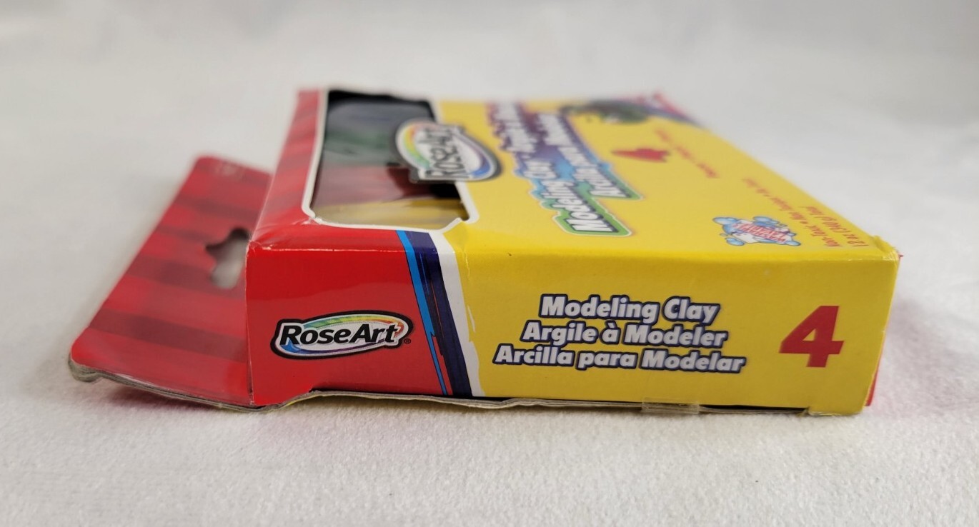 Creative Fun! RoseArt 4-Color Modeling Clay 942 - Washable Sealed