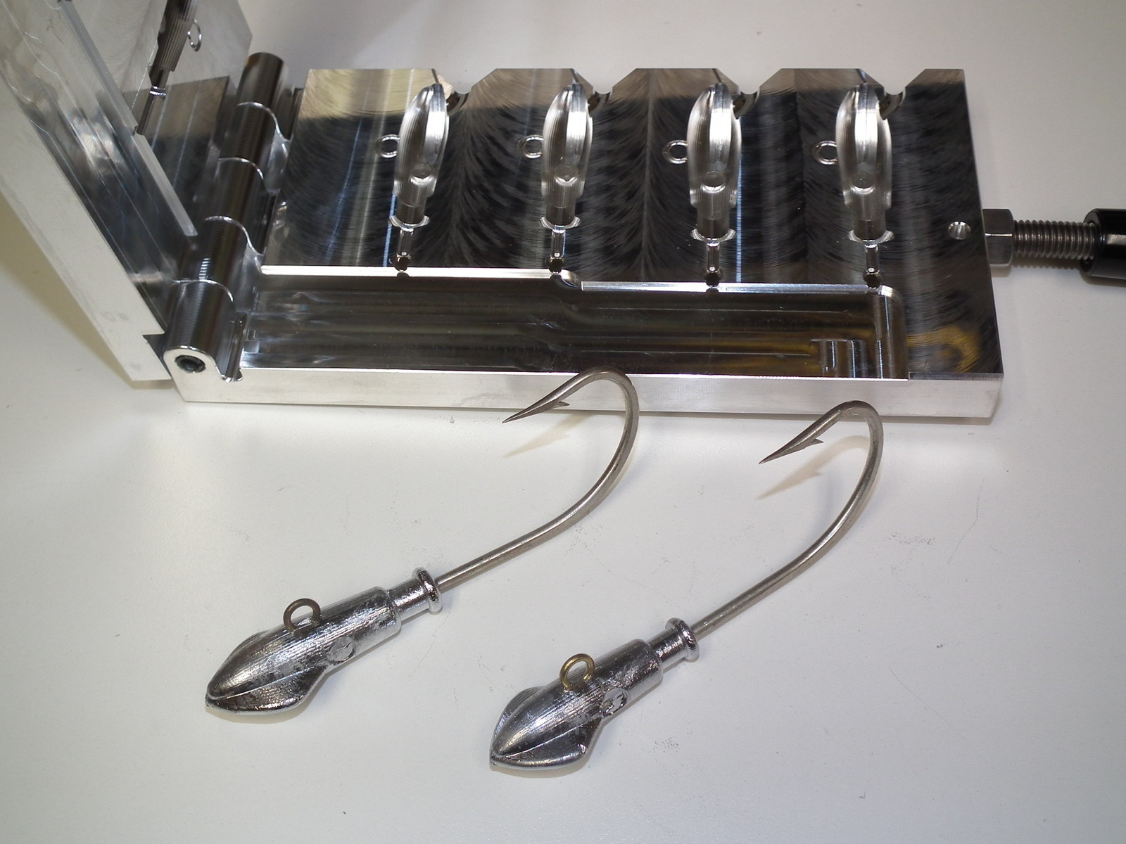 Saltwater Squid Jig mold 2, 2, 2.5, 2.5oz CNC Aluminum Cobia Ling Lemon