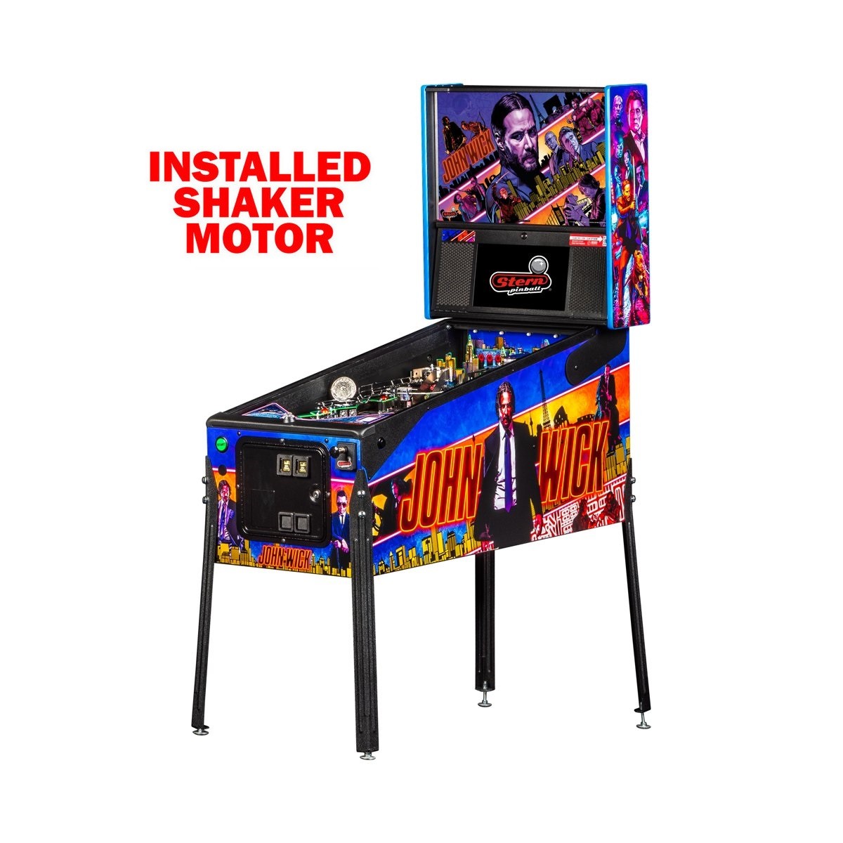 Stern John Wick Premium Pinball Machine With Installed Shaker Motor