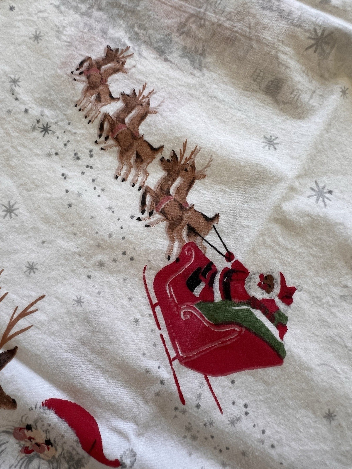 POTTERY BARN SANTA CLAUSE PILLOW CASE STANDARD SIZE ORGANIC COTTON