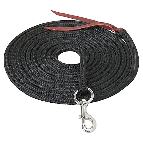 Weaver Silvertip Lunge Line w/Snap 1/2x22ft Black