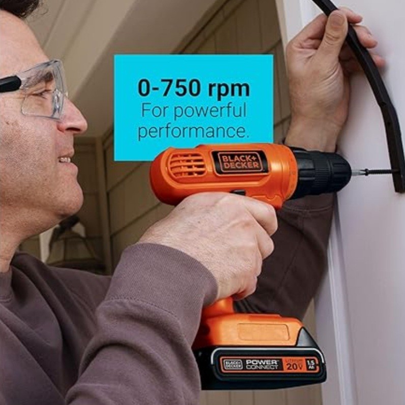 BLACK+DECKER LD120VA 20V MAX POWERCONNECT Cordless Drill With Bits