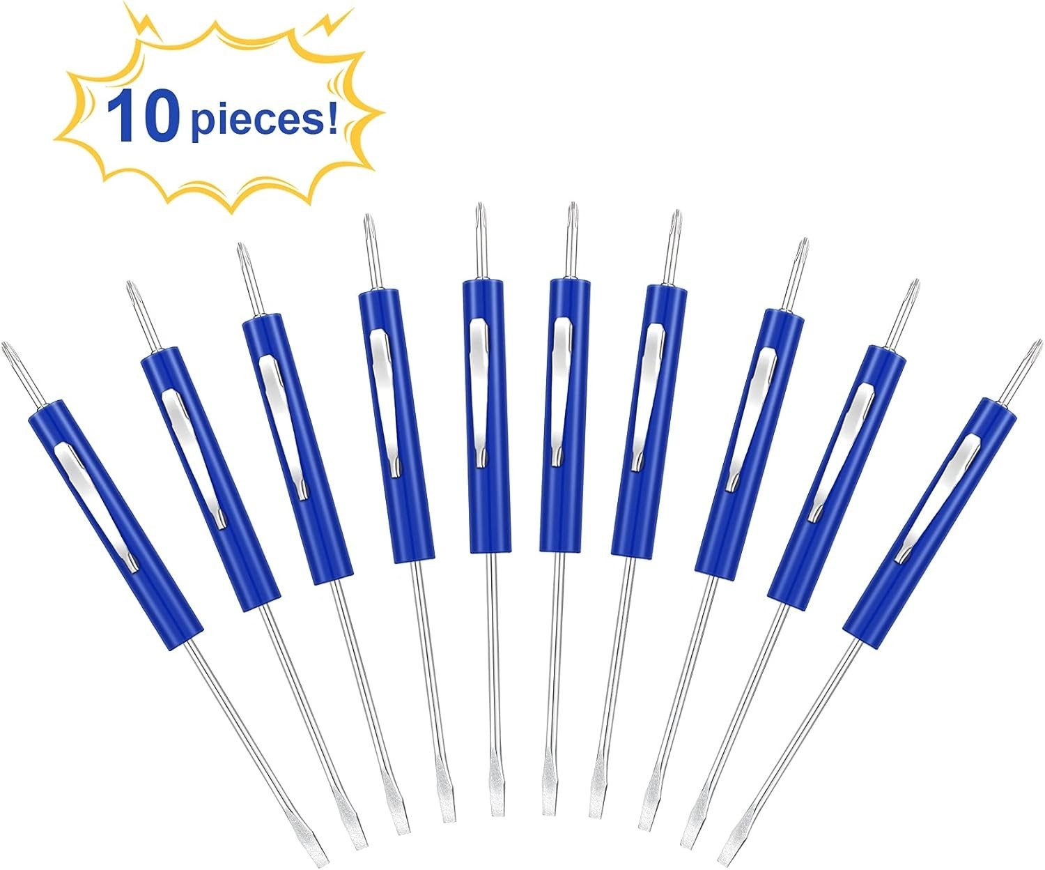 10 Pack Pocket Screwdriver Removal Tool - Small Precision Thermostat Tool