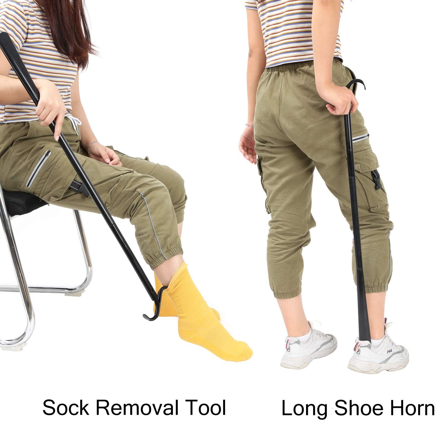 35" Long Dressing Stick with Shoe Horn 1 Count (Pack of 1),