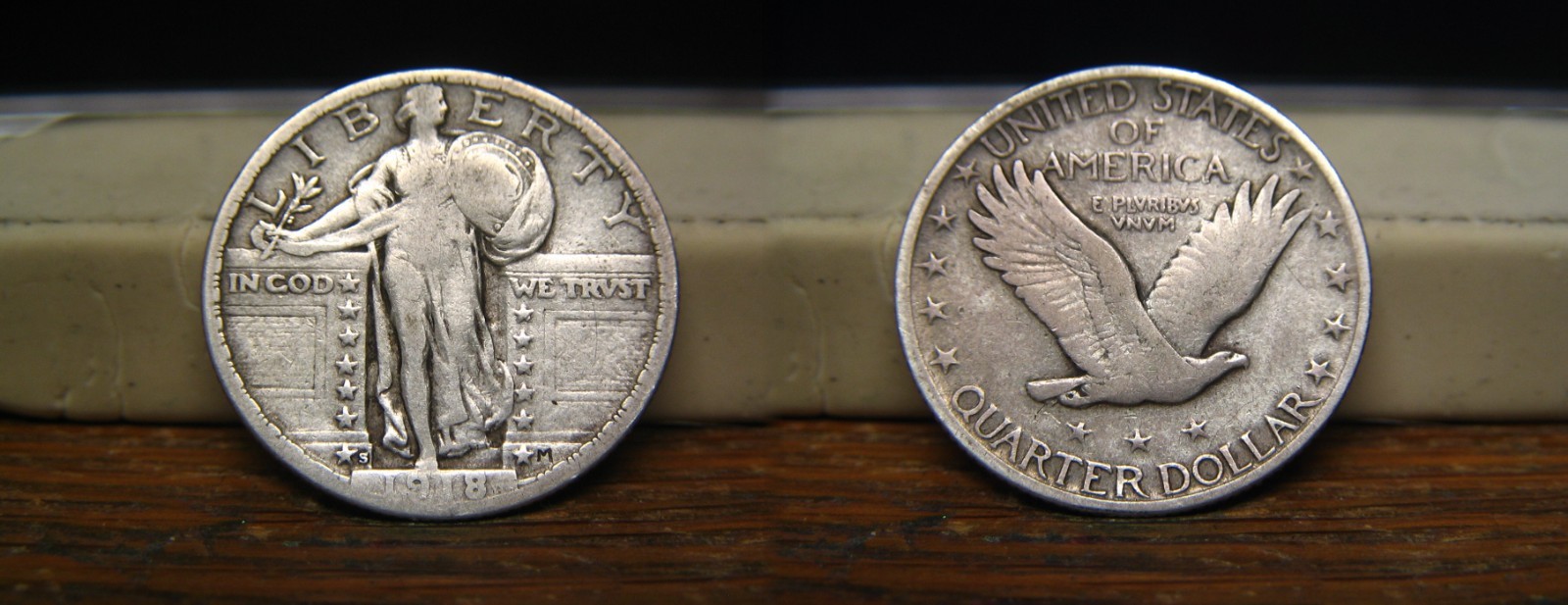 1918-S STANDING LIBERTY SILVER QUARTER  1918S US COIN