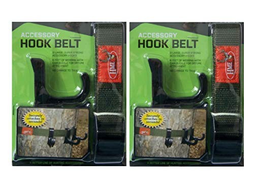 2X Accessory Belt Treestand Gear Hanger with 3 Large Hooks for Hunting