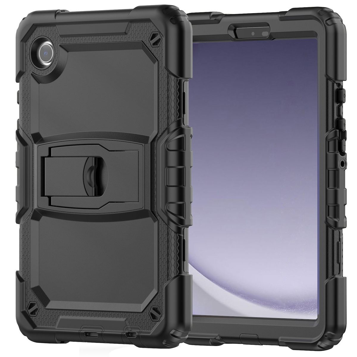 For Samsung Galaxy Tab A9 Silicone Tablet Case Shoulder Strap + Holder