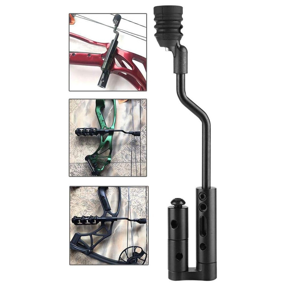 Compound Bow String Stop Bracket Suppressor Rod Stabilizer Mount Archery Hunting