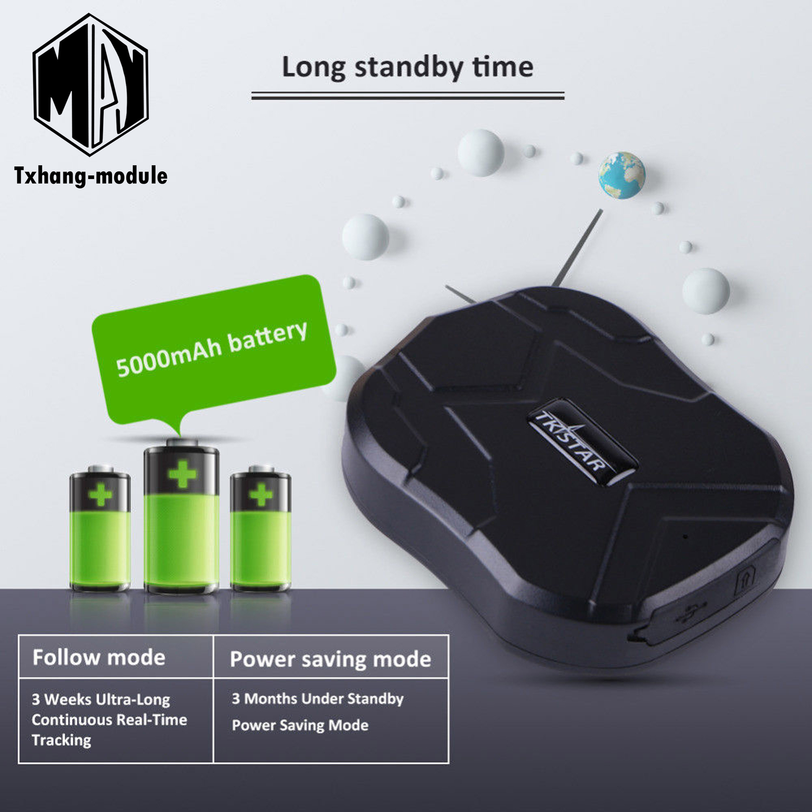 TKSTAR TK905 GPS Tracker Car Magnetic Locator 5000mAh Tracking 2G SIM
