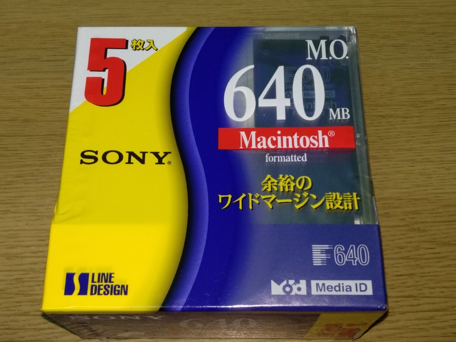 5 Pack MO 640 MB SONY F640 Magneto Optical Disk Macintosh Formatted new sealed